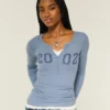 2002 Henley com estampado