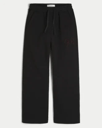 98 Calças de moletom bootcut com gráfico