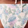 Biquíni atrevido com perna alta mista em estilo croché