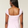Blusa de popeline com ombros à mostra