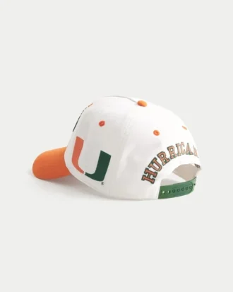 Boné de beisebol com gráfico da Universidade de Miami Hurricanes