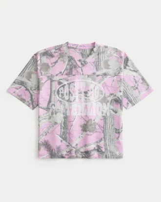 Boxy Crop Posty Co. Jersey com estampado