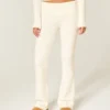 Calças bootcut com dobra em malha de camisola Gilly Hicks