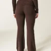 Calças bootcut com dobra em malha de camisola Gilly Hicks