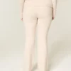 Calças bootcut com dobra em malha de camisola Gilly Hicks