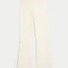 Calças bootcut com dobra em malha de camisola Gilly Hicks