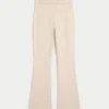 Calças bootcut com dobra em malha de camisola Gilly Hicks