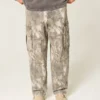 Calças cargo largas estilo skater camufladas