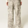 Calças cargo largas estilo skater camufladas
