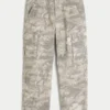 Calças cargo largas estilo skater camufladas