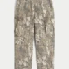 Calças cargo largas estilo skater camufladas