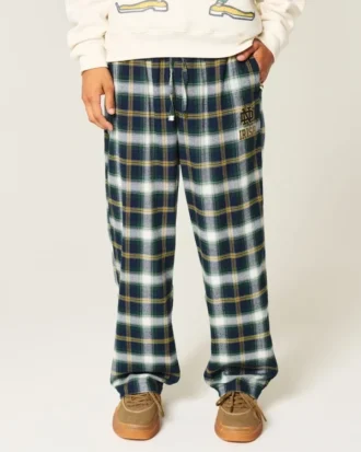 Calças de flanela com gráfico Fighting Irish da Universidade de Notre Dame