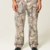 Calças de ganga largas camufladas