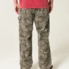 Calças de ganga largas camufladas