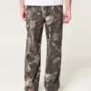 Calças de ganga largas camufladas