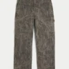 Calças de ganga largas camufladas