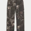 Calças de ganga largas camufladas