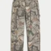 Calças de ganga largas camufladas