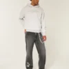 Calças de ganga largas com estampado Black Star lavadas