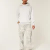 Calças de ganga super largas camufladas