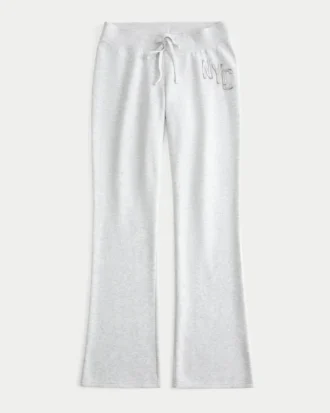 Calças de moletom bootcut com estampa NYC