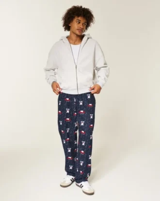 Calças de pijama de flanela