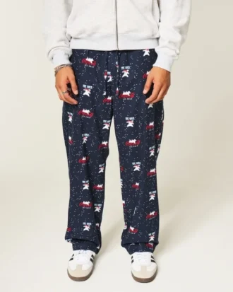 Calças de pijama de flanela