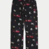 Calças de pijama de flanela com estampado Tom e Jerry