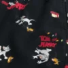 Calças de pijama de flanela com estampado Tom e Jerry