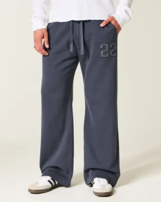 Calças de treino bootcut com número gráfico