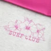 Calças largas com cintura dobrável e estampado de hibisco