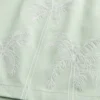 Calções de banho bordados até meio da coxa