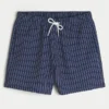 Calções de banho de seersucker até meio da coxa