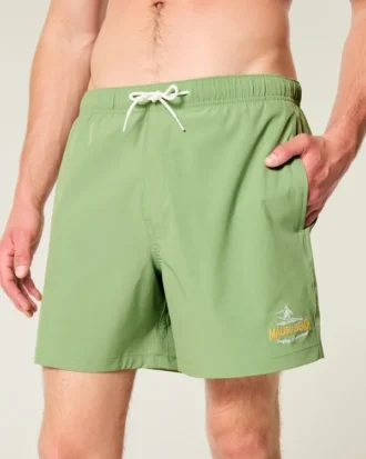 Calções de banho Malibu Beach Graphic Mid-Thigh Volley