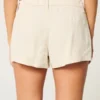 Calções de cintura baixa em mistura de linho Hollister Livvy 3″