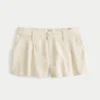 Calções de cintura baixa em mistura de linho Hollister Livvy 3″