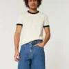 Calções de ganga largos acima do joelho