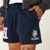 Calções de malha até ao meio da coxa com gráfico UConn Huskies
