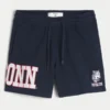 Calções de malha até ao meio da coxa com gráfico UConn Huskies