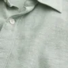 Camisa com botões em mistura de linho