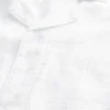 Camisa curta de manga curta com textura em mistura de linho