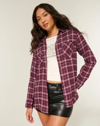 Camisa de flanela oversized