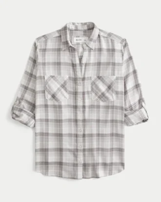 Camisa de flanela oversized