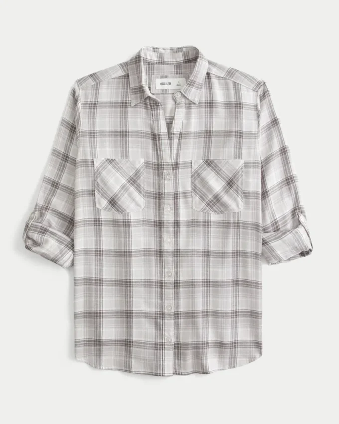 Camisa de flanela oversized