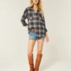 Camisa de flanela oversized