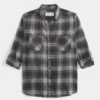 Camisa de flanela oversized