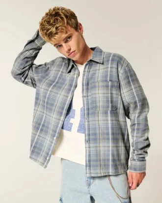 Camisa de flanela quadrada