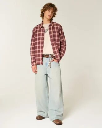Camisa de flanela quadrada