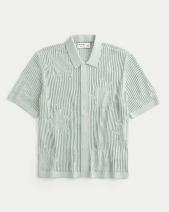Camisa de manga curta com corte quadrado