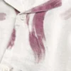 Camisa de manga curta com padrão em mistura de linho